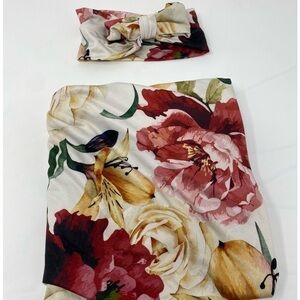 Baby Girl Headband & Blanket Set